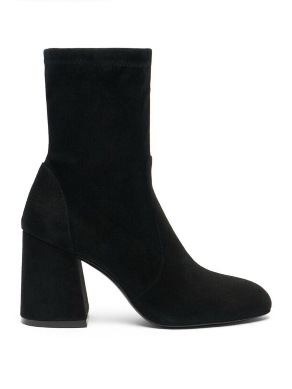 New Stuart Weitzman Essentialist Stretch Bootie Black Suede Sz 10